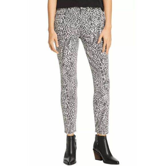 Frame Denim Le Skinny Jeans Noir Multi Animal Print Denim Sz 28 NWT $225 - Picture 1 of 7